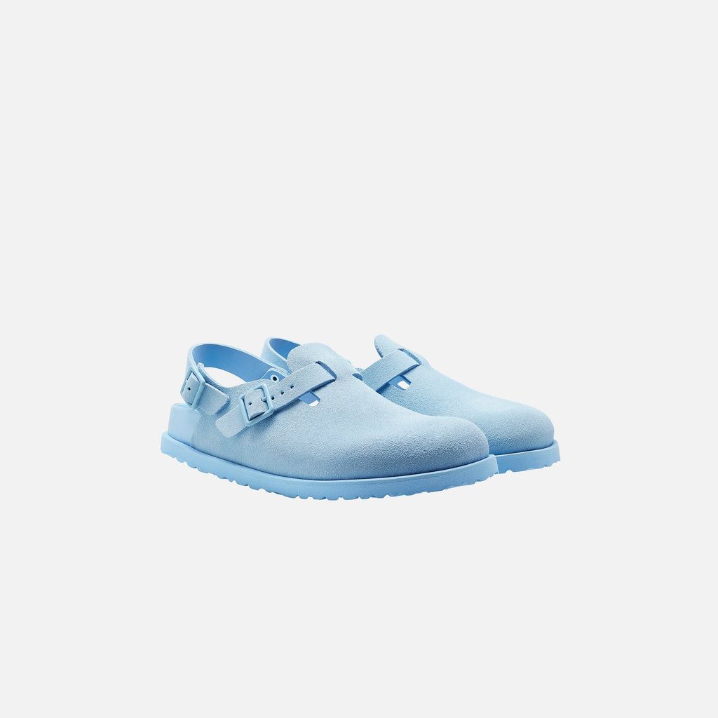 Wmns Tokio Suede Leather Powder Blue Birkenstock – Гарантія оригінальності – вид ззаду