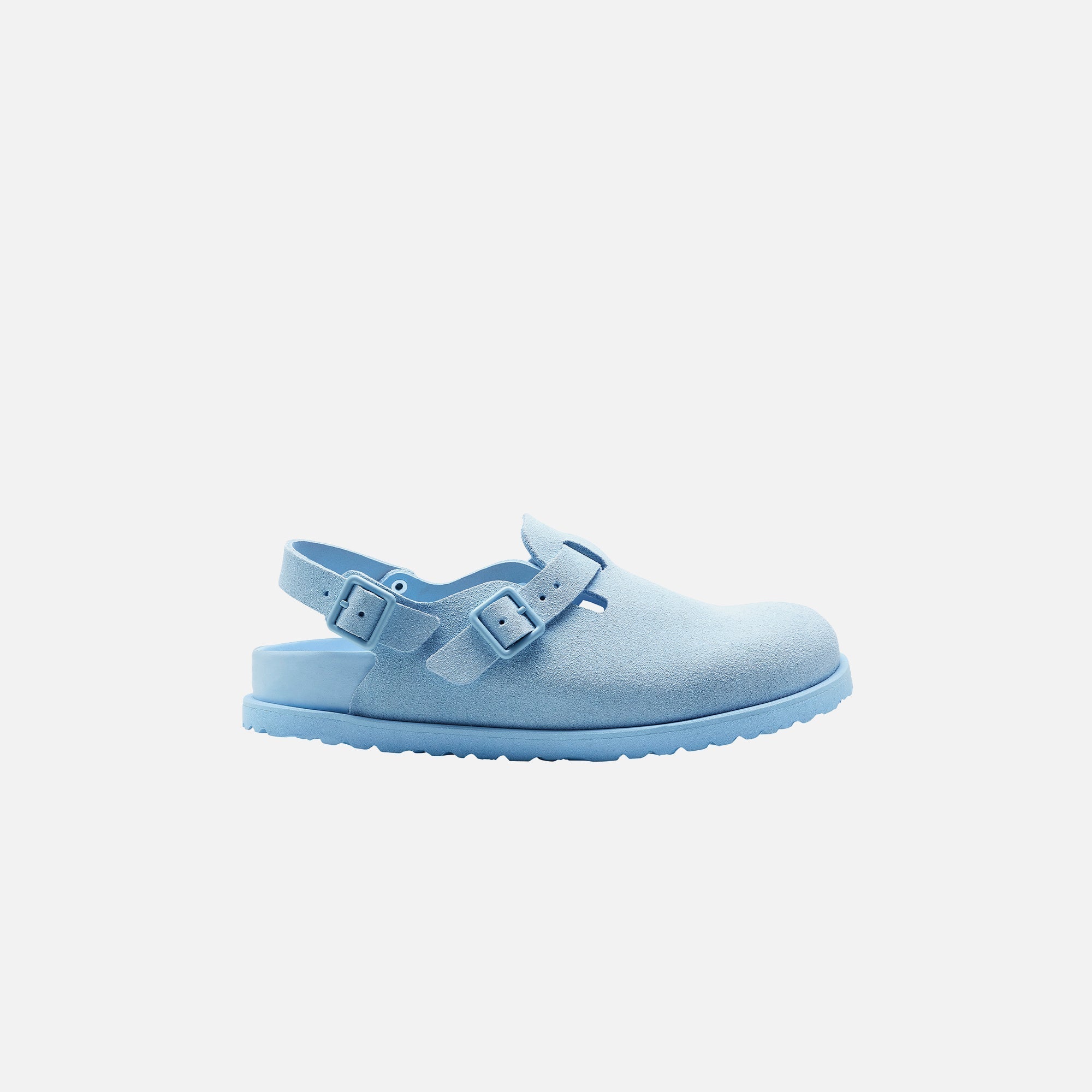 Wmns Tokio Suede Leather Powder Blue Birkenstock – Гарантія оригінальності – боковий вид - BIRKENSTOCK