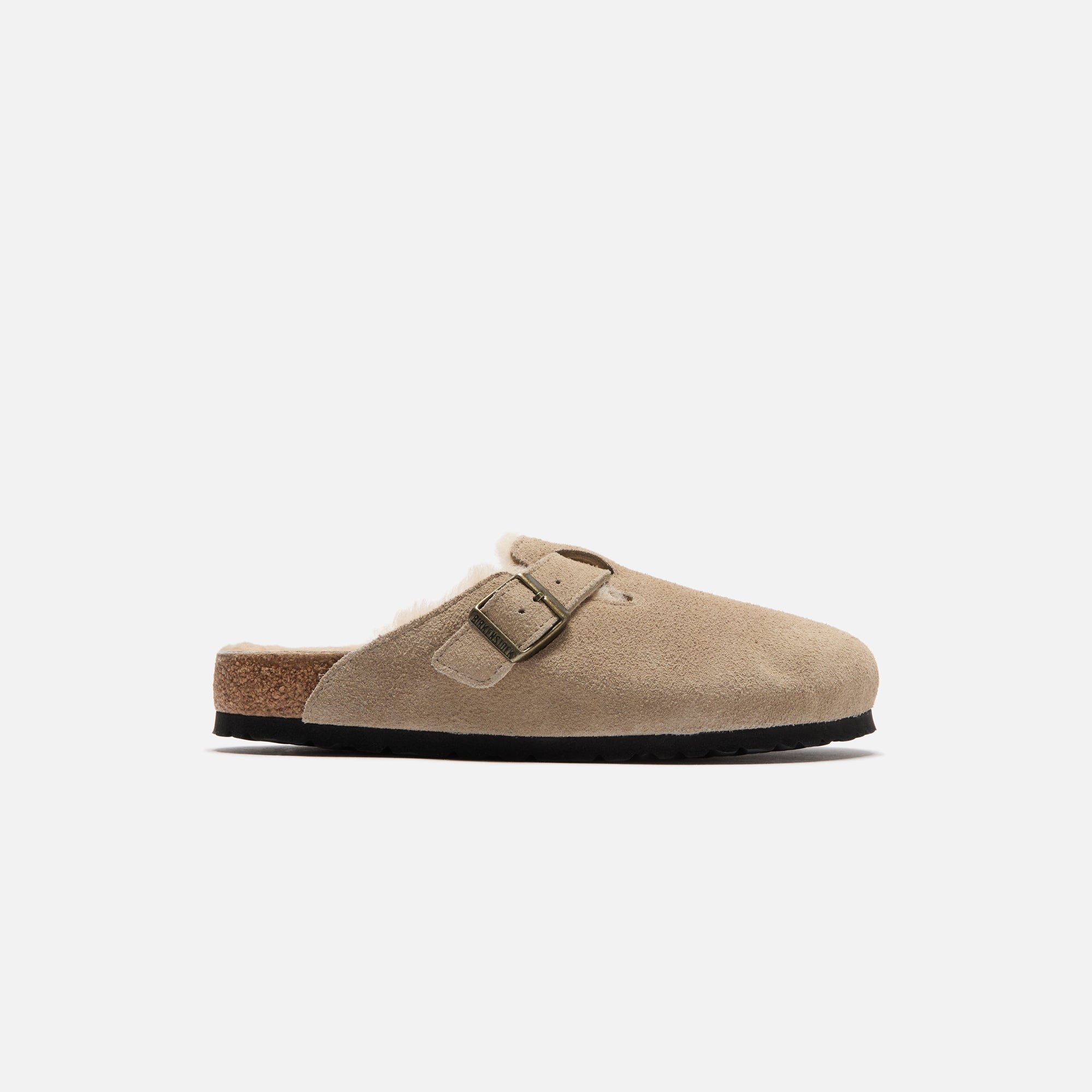 Оригінальна Boston Shearling Suede Taupe Birkenstock – боковий вид - BIRKENSTOCK