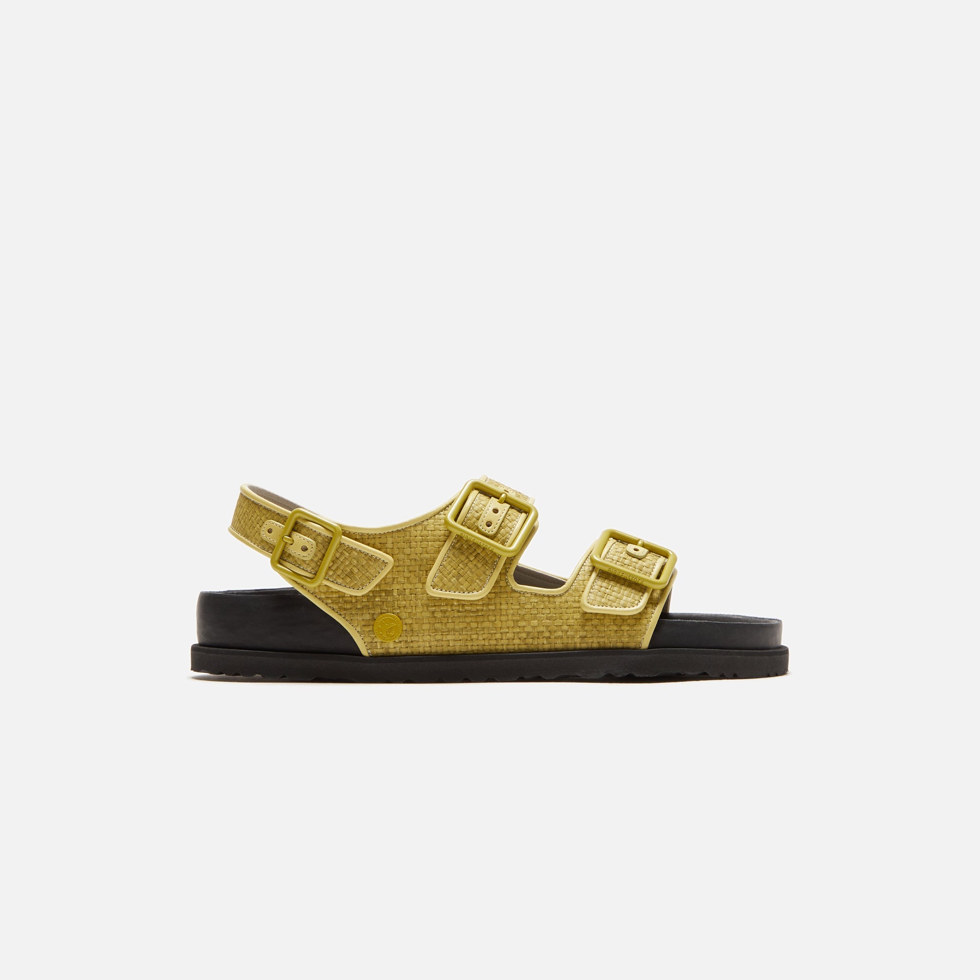 Milano Raffia Luxe Golden Olive Birkenstock оригінал – Купити в Україні – боковий вид - BIRKENSTOCK