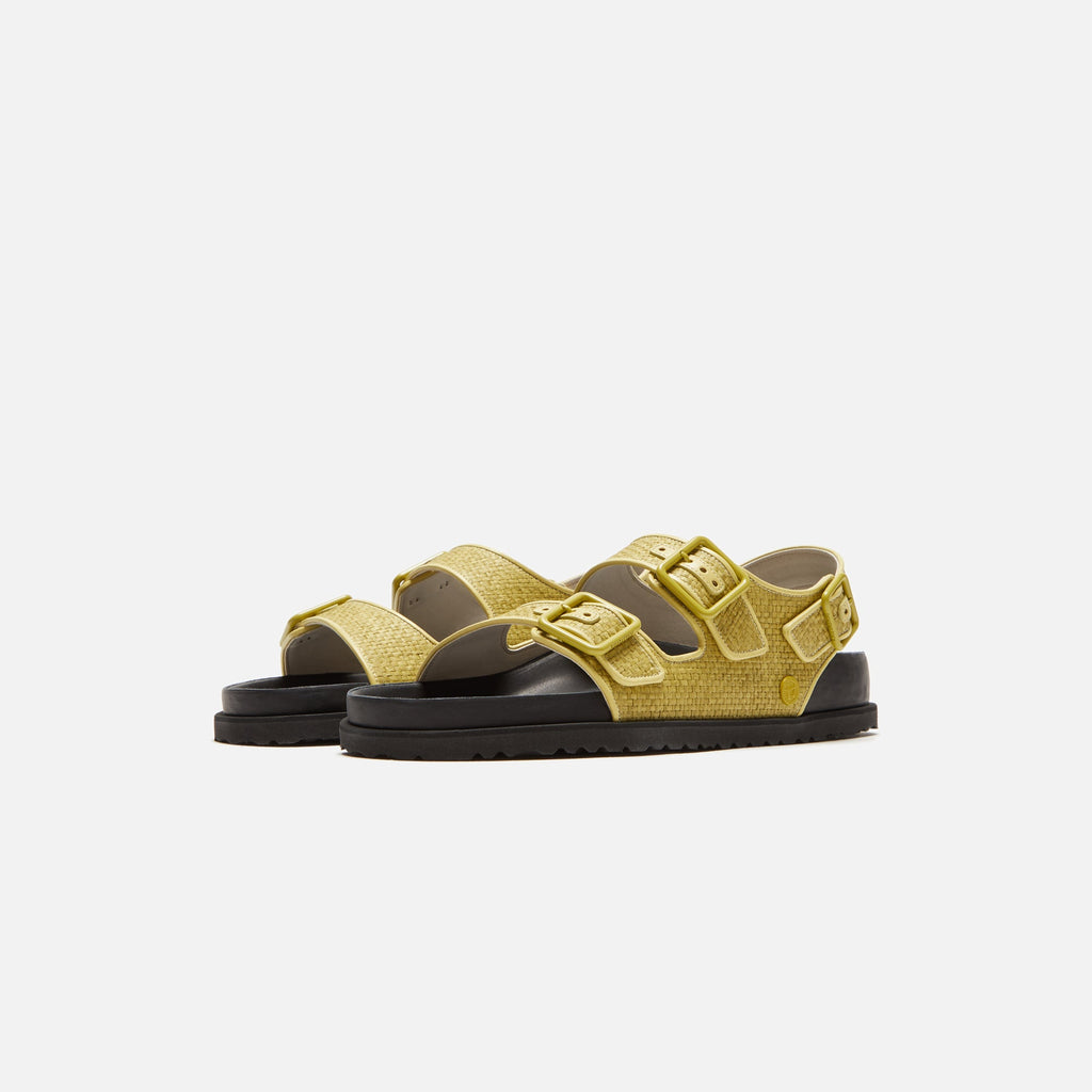 Milano Raffia Luxe Golden Olive Birkenstock оригінал – Купити в Україні – вид ззаду
