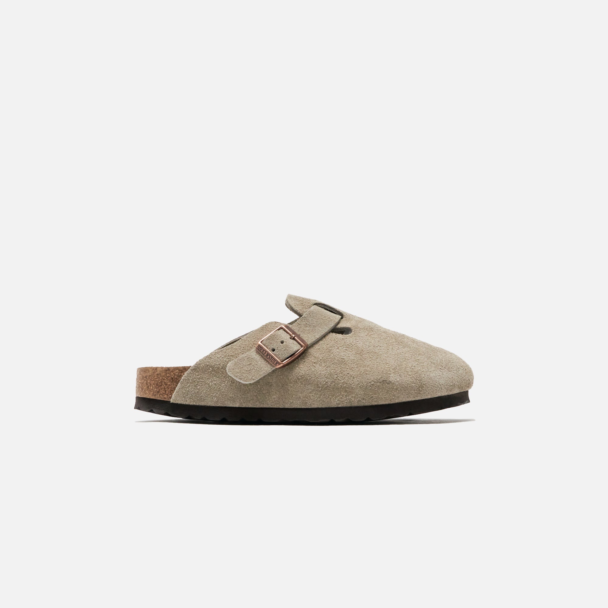 Wmns Boston Soft Footbed Suede Taupe Birkenstock оригінал – Купити в Україні – боковий вид - BIRKENSTOCK