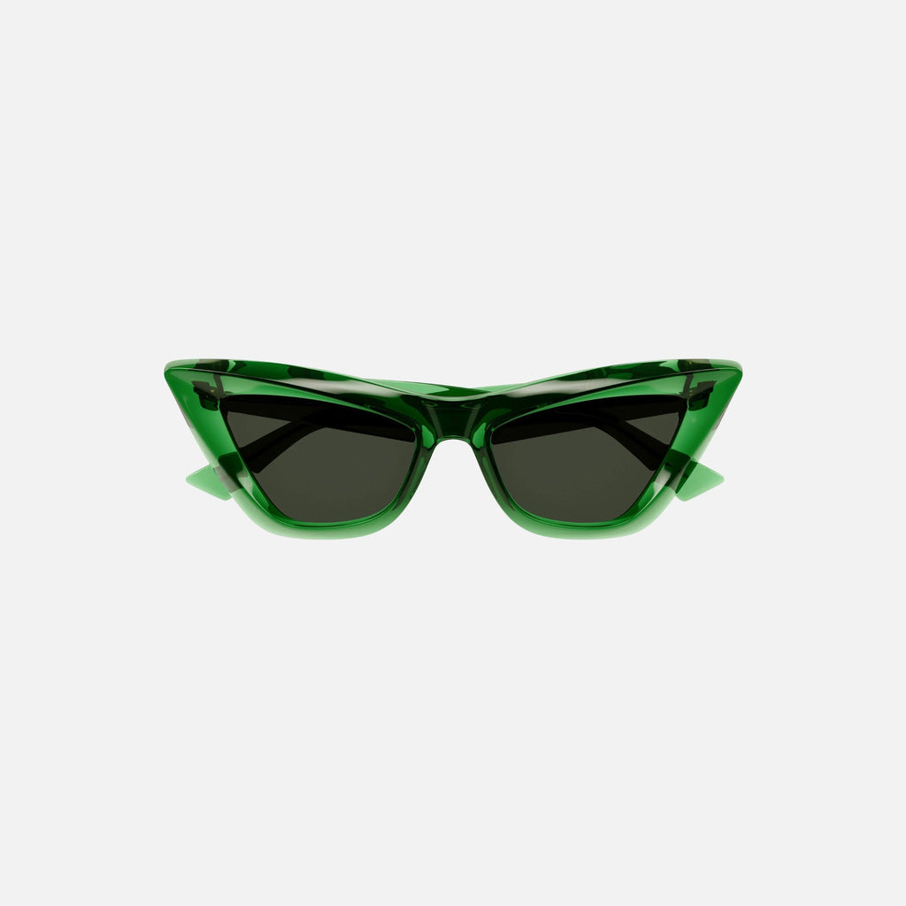Acetate Cat Eye Frame Transparent Green Bottega veneta – Гарантія оригінальності – вид ззаду