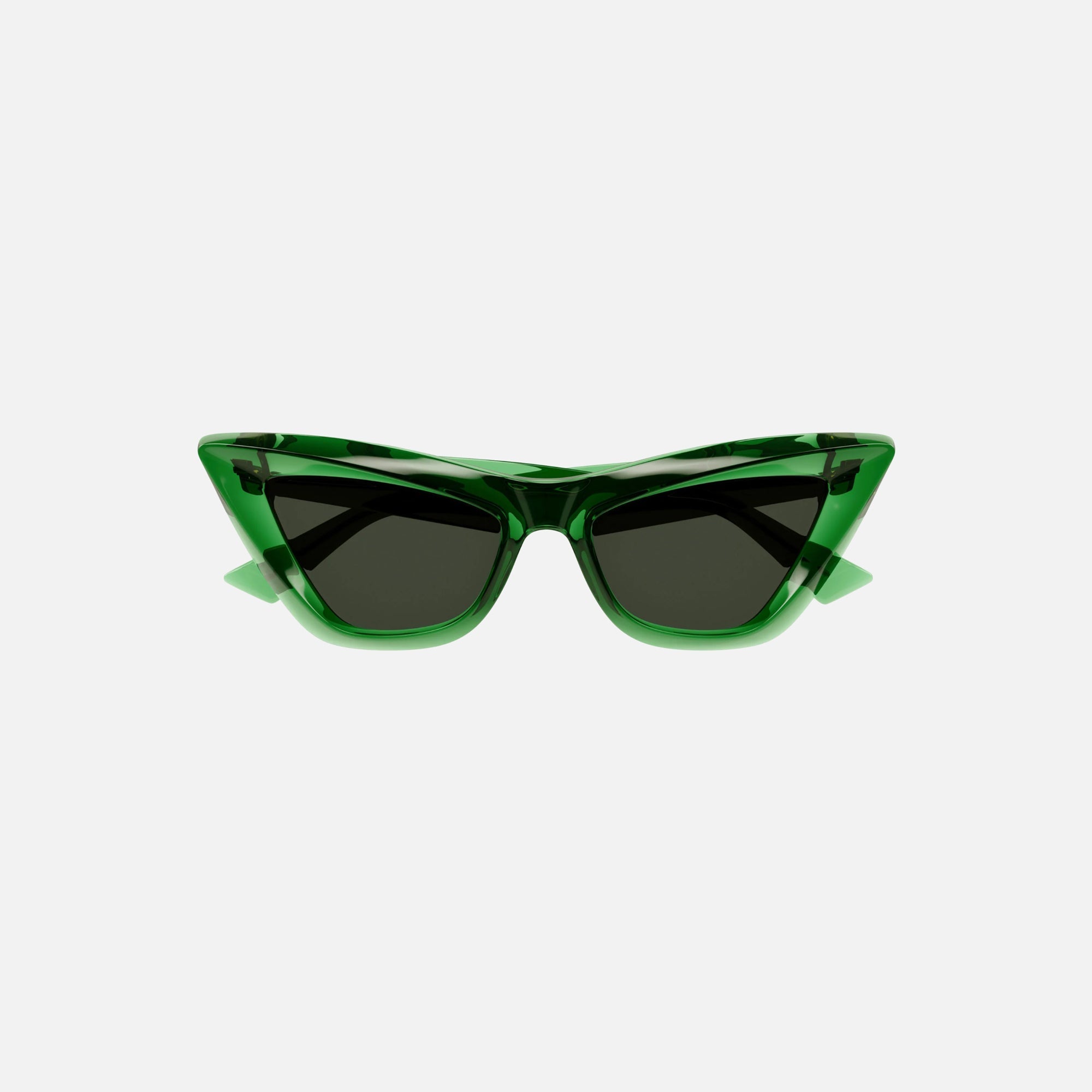 Acetate Cat Eye Frame Transparent Green Bottega veneta – Гарантія оригінальності – вид ззаду