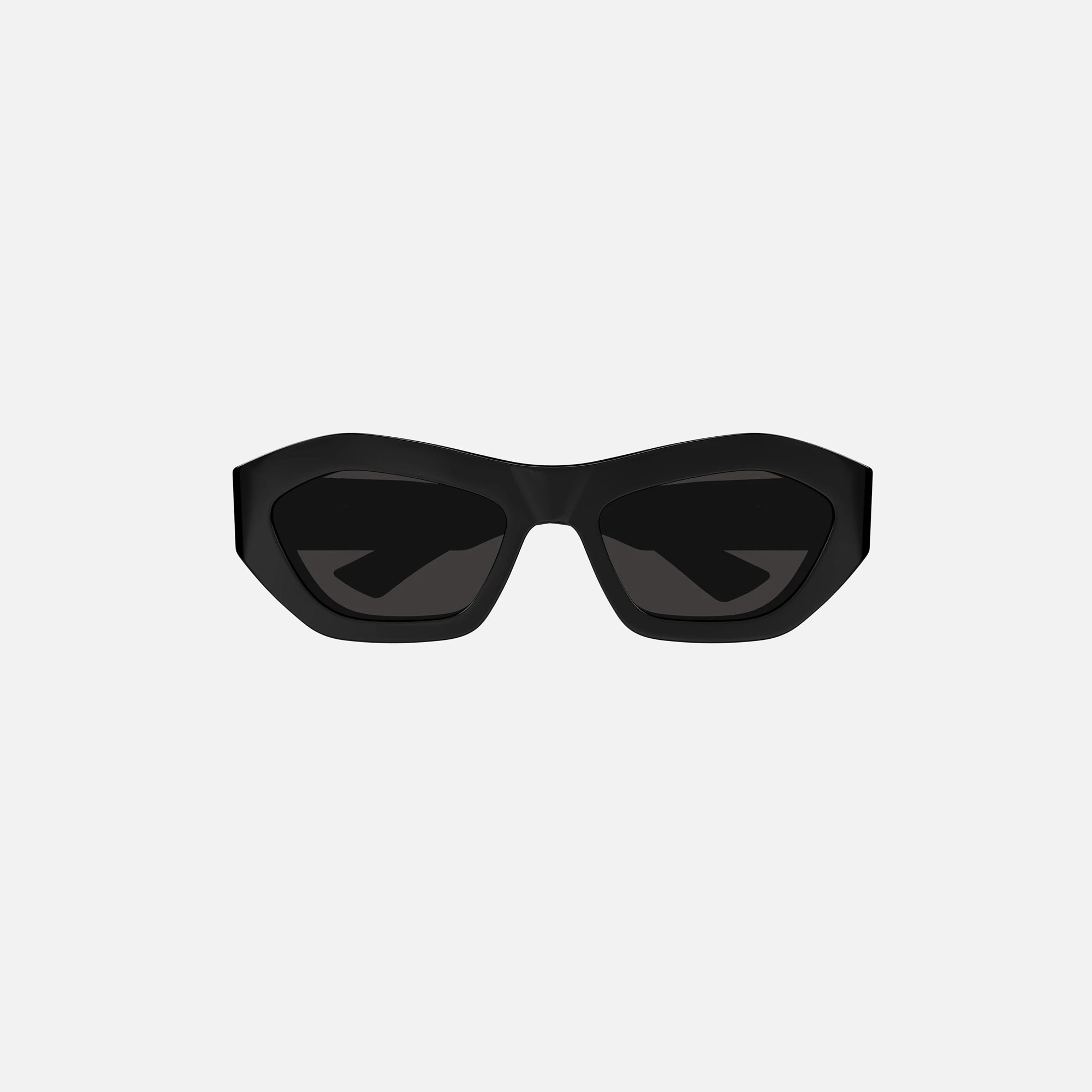 Оригінальна Acetate Square Frame With Gold Triangle Hinge Black With Grey Lens Bottega veneta – вид ззаду