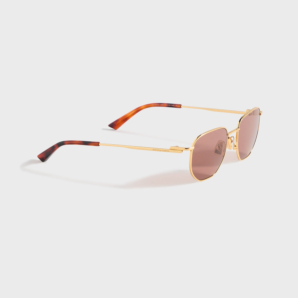 Metal Square Sunglasses Gold Bottega veneta оригінал – Купити в Україні – вид ззаду