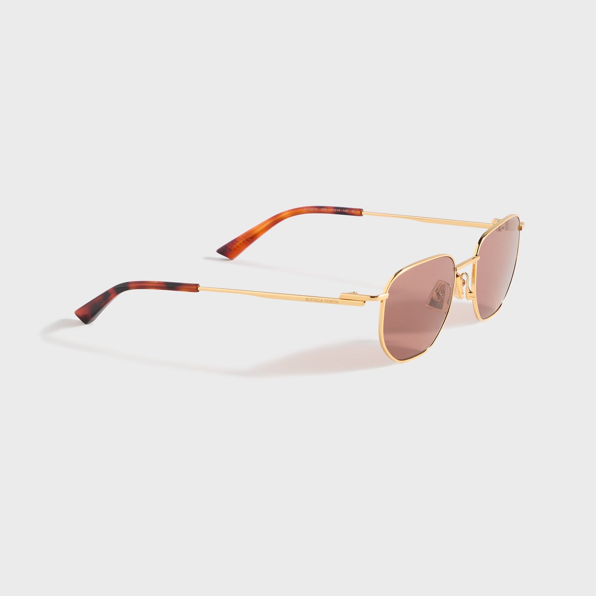 Metal Square Sunglasses Gold Bottega veneta оригінал – Купити в Україні – вид ззаду