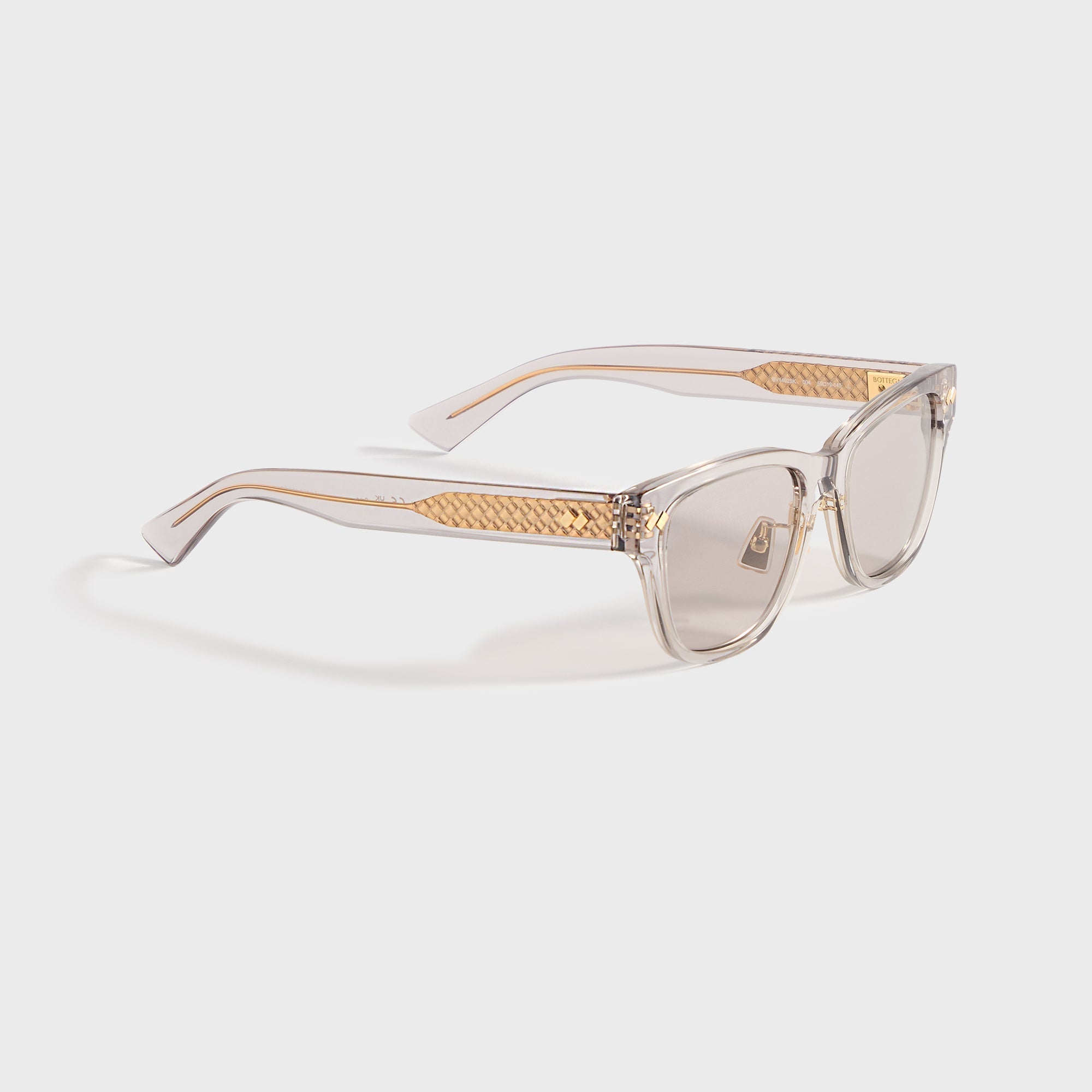 Square Sunglasses Grey Bottega veneta – Гарантія оригінальності – вид ззаду