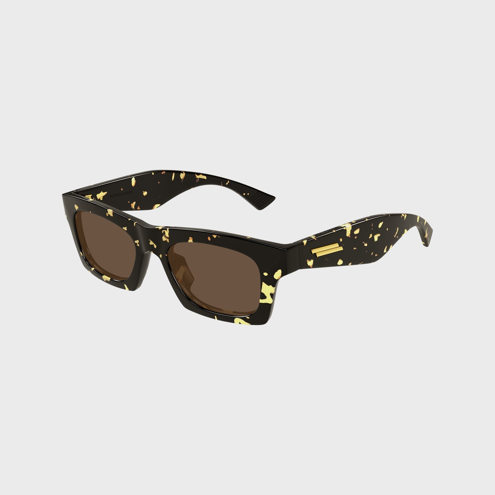 Recycled Acetate Rectangle Sunglasses Havana Bottega veneta оригінал – Купити в Україні – боковий вид