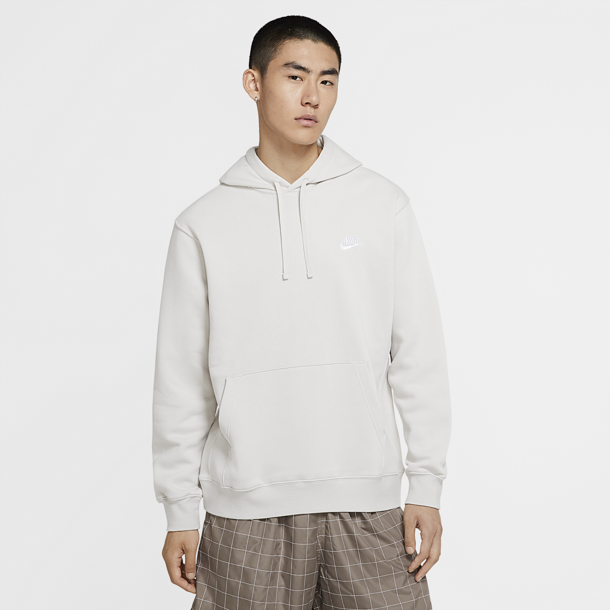 Оригінальна Mens Sportswear Club Fleece Hoodie Light Bone Nike – вид ззаду - NIKE