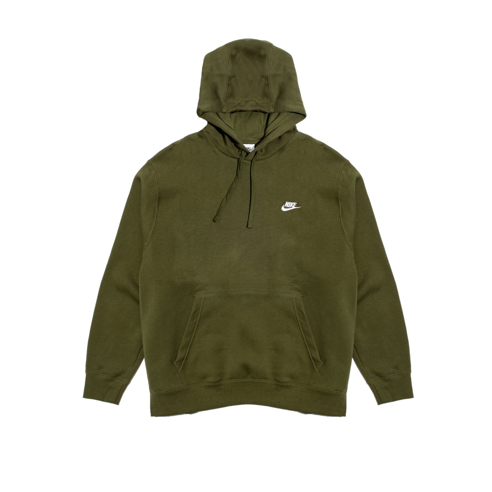 Mens Sportswear Club Fleece Hoodie Rough Green Nike оригінал – Купити в Україні – боковий вид - NIKE