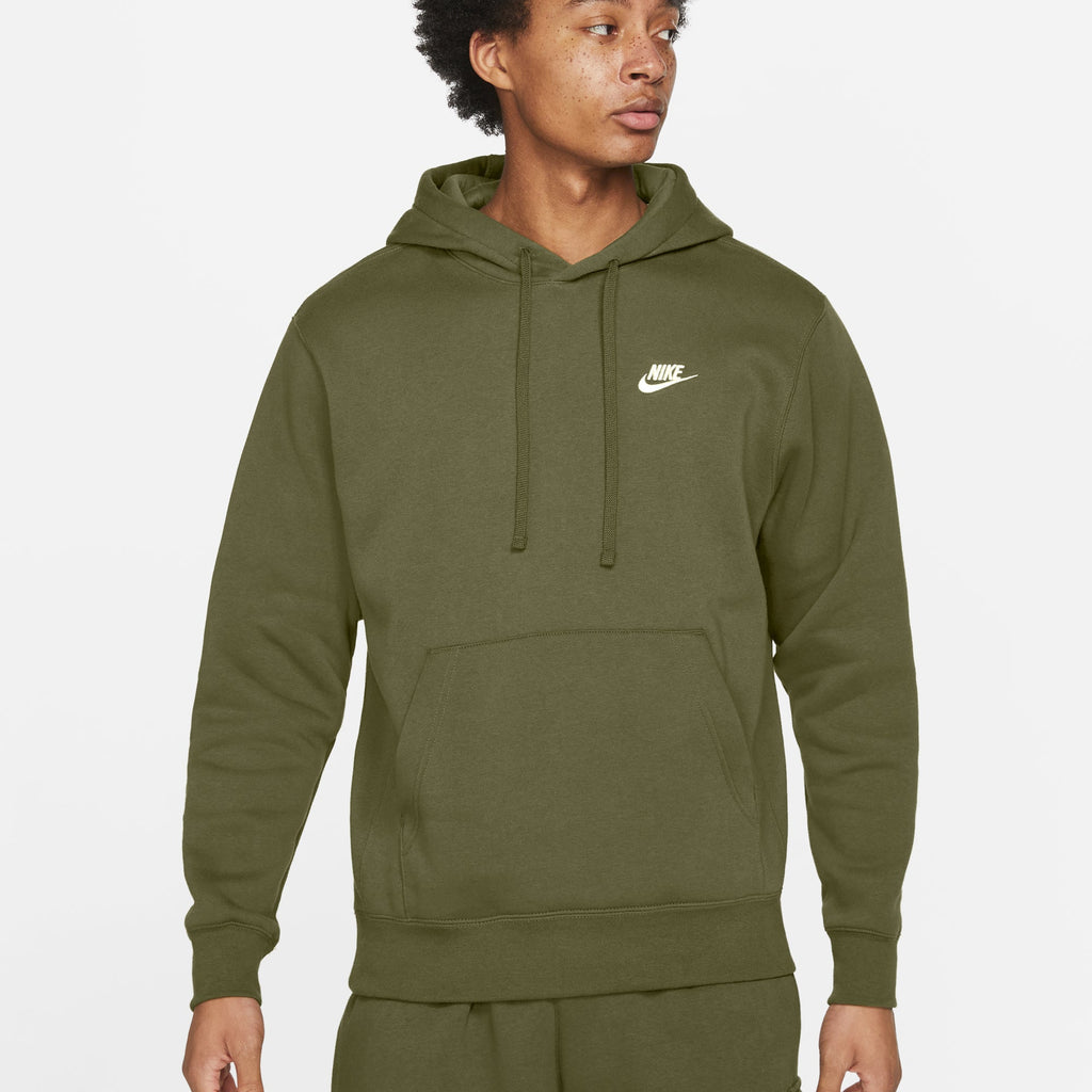 Mens Sportswear Club Fleece Hoodie Rough Green Nike оригінал – Купити в Україні – вид ззаду