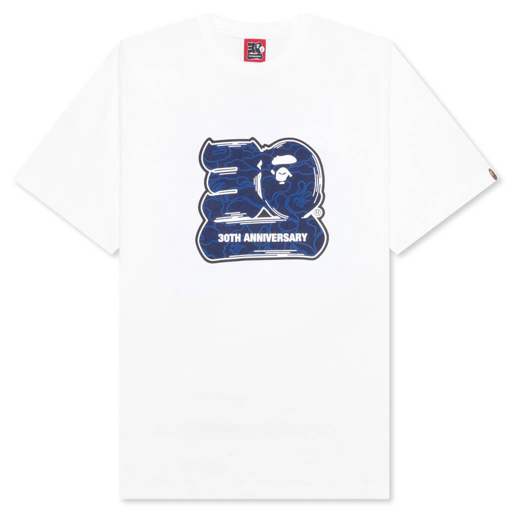 Оригінальна 30th Anniversary Tee #2 White A bathing ape – боковий вид