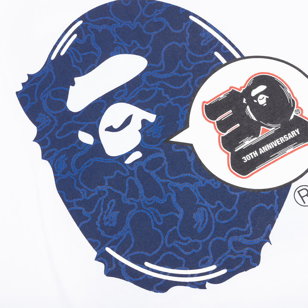 30th Anniversary Ape Head Tee White A bathing ape – Гарантія оригінальності – детальний вид