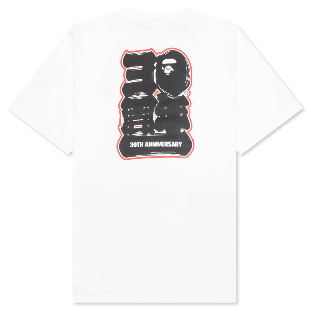 30th Anniversary Ape Head Tee White A bathing ape – Гарантія оригінальності – вид ззаду