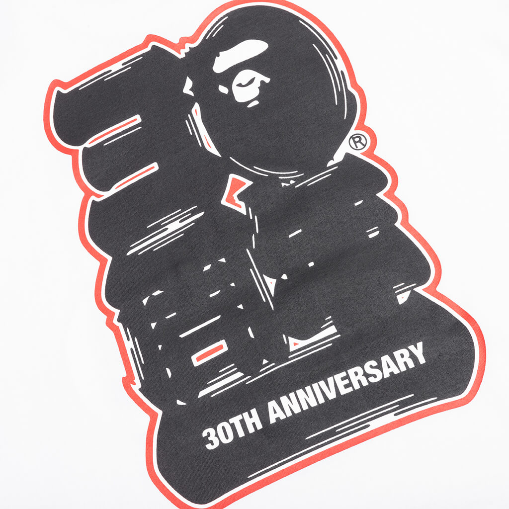 30th Anniversary Ape Head Tee White A bathing ape – Гарантія оригінальності – збільшений вид