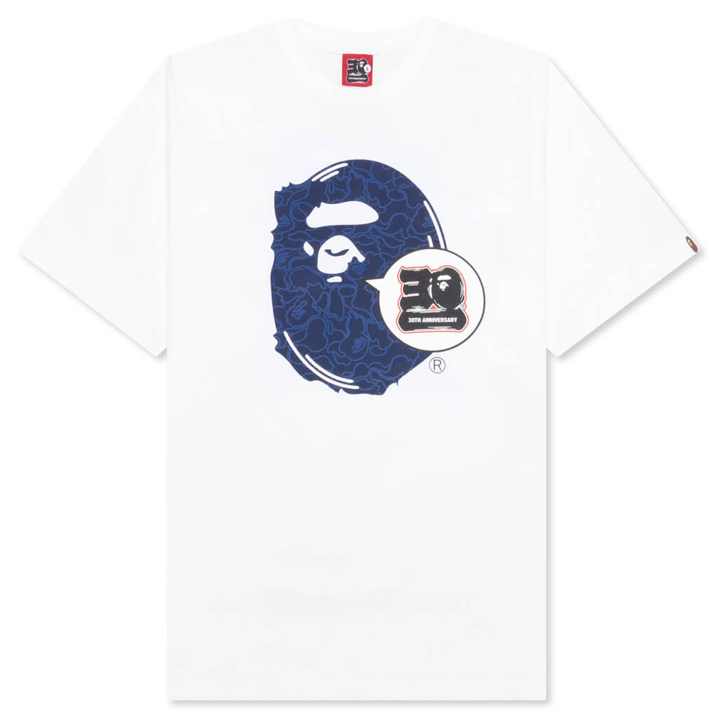 30th Anniversary Ape Head Tee White A bathing ape – Гарантія оригінальності – боковий вид