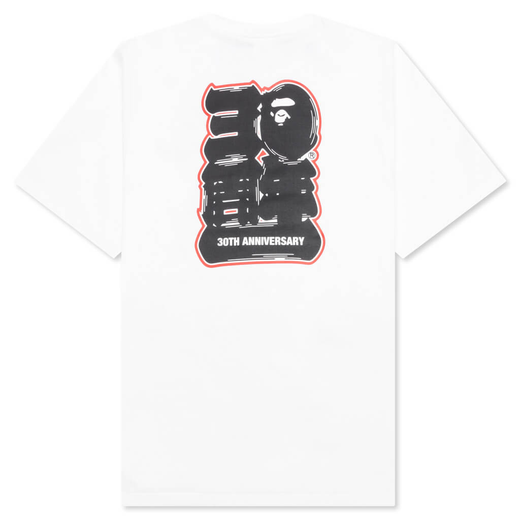 30th Anniversary Ape Head Tee White A bathing ape – Гарантія оригінальності – вид ззаду