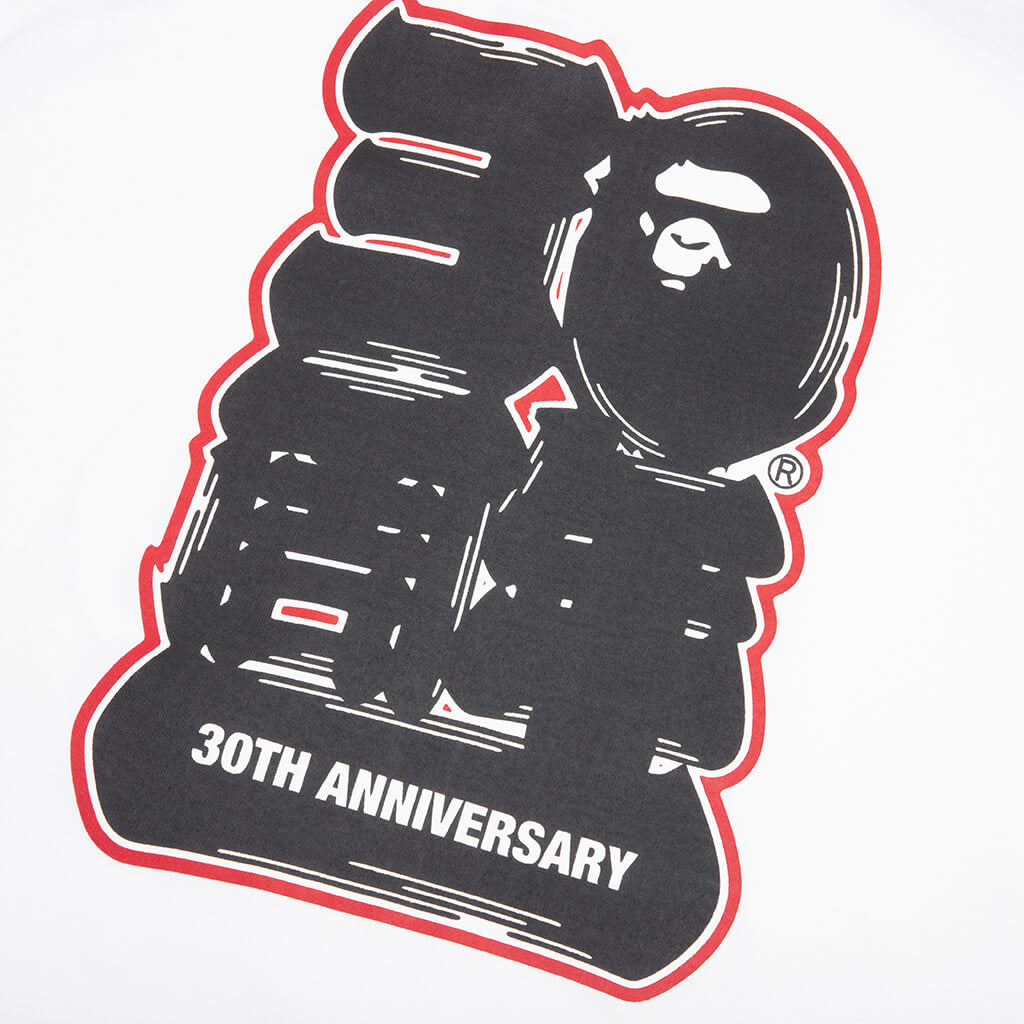 30th Anniversary Ape Head Tee White A bathing ape – Гарантія оригінальності – збільшений вид