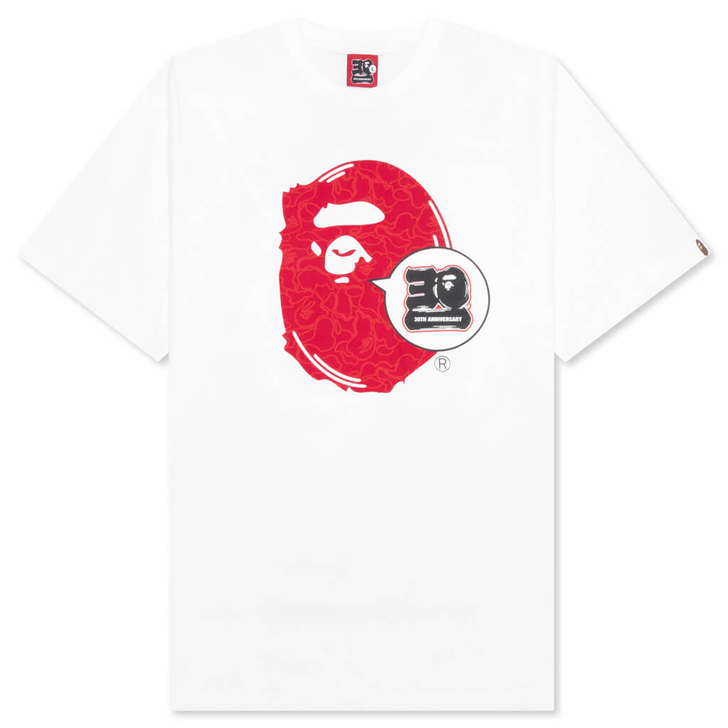30th Anniversary Ape Head Tee White A bathing ape – Гарантія оригінальності – боковий вид