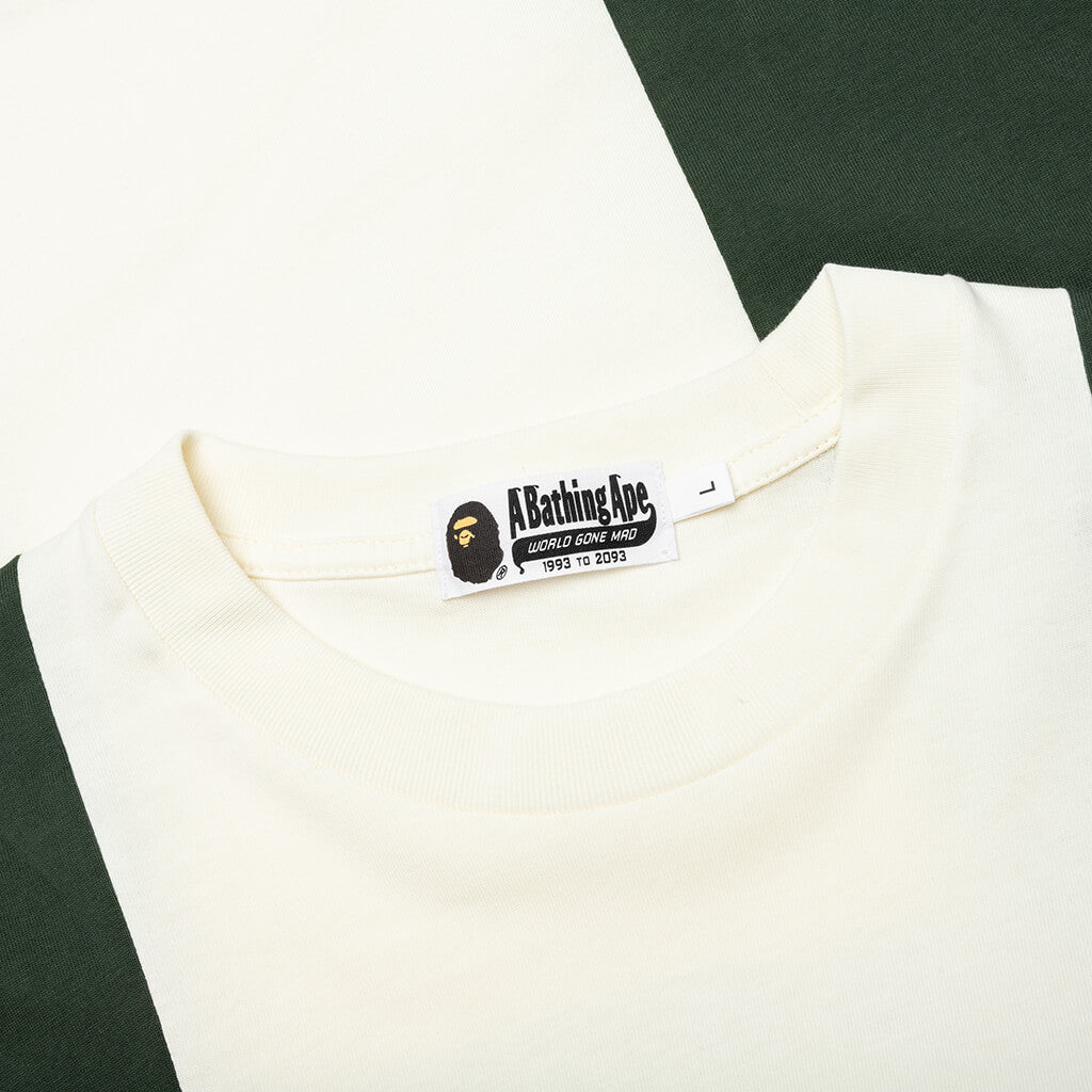 Badges Color Blocking Tee Ivory A bathing ape – Гарантія оригінальності – детальний вид