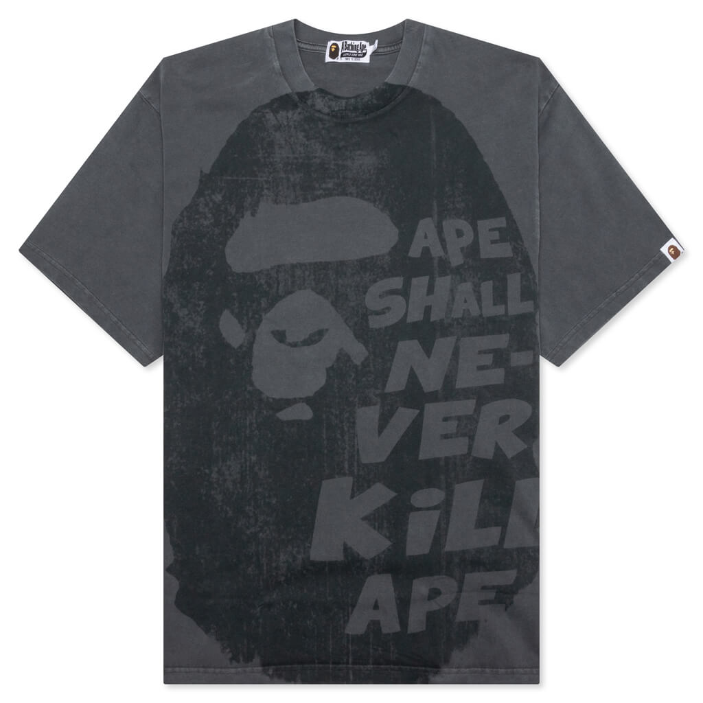 Big Ape Head Tee Black A bathing ape – Гарантія оригінальності – боковий вид
