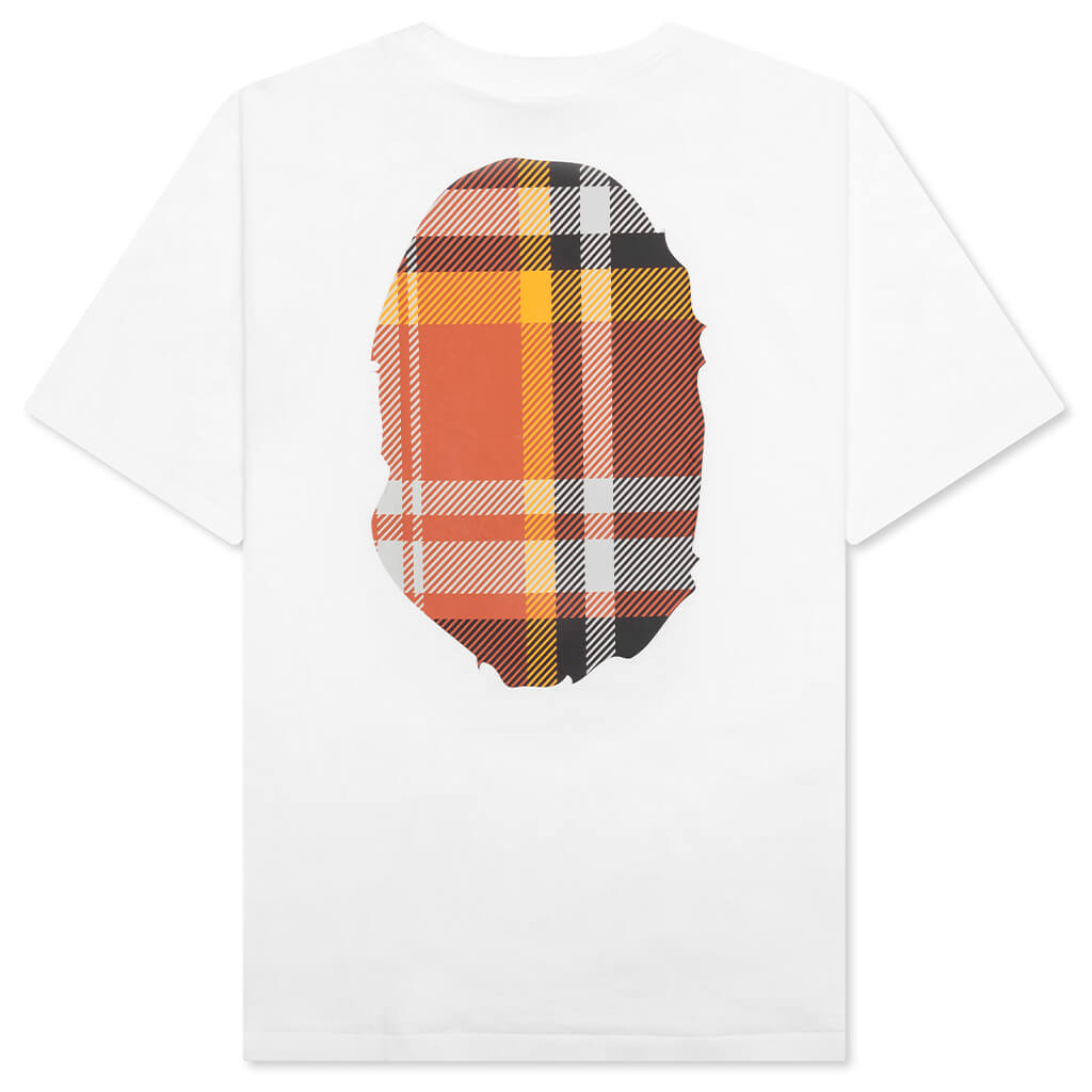 Check Big Ape Head Tee White A bathing ape – Гарантія оригінальності – вид ззаду