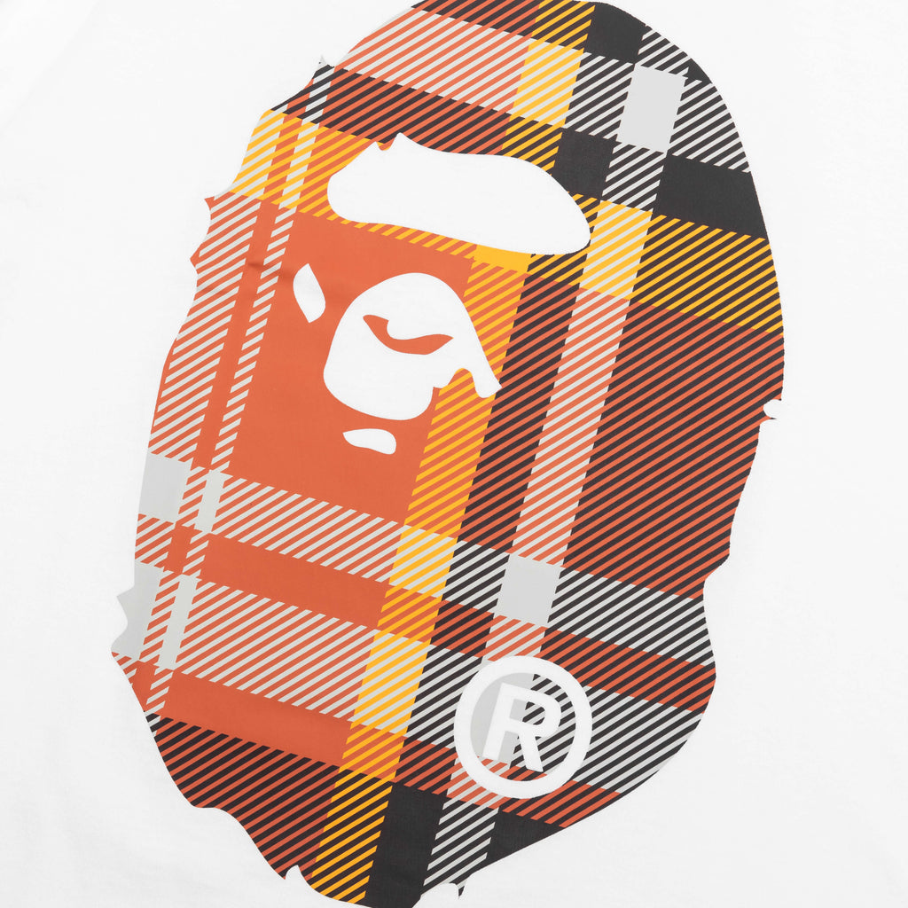Check Big Ape Head Tee White A bathing ape – Гарантія оригінальності – детальний вид