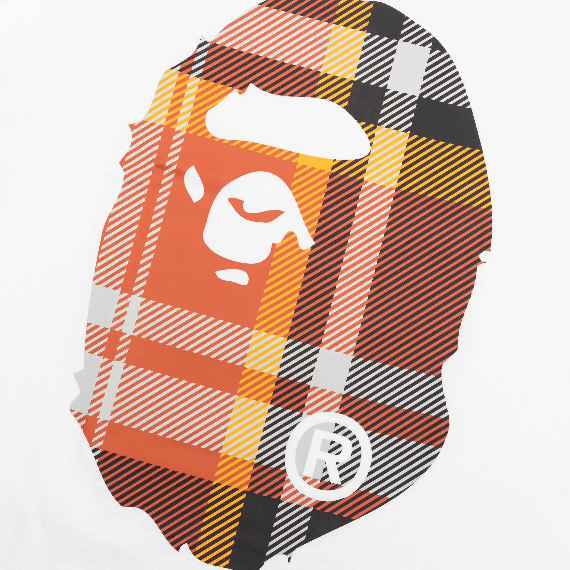 Check Big Ape Head Tee White A bathing ape – Гарантія оригінальності – детальний вид