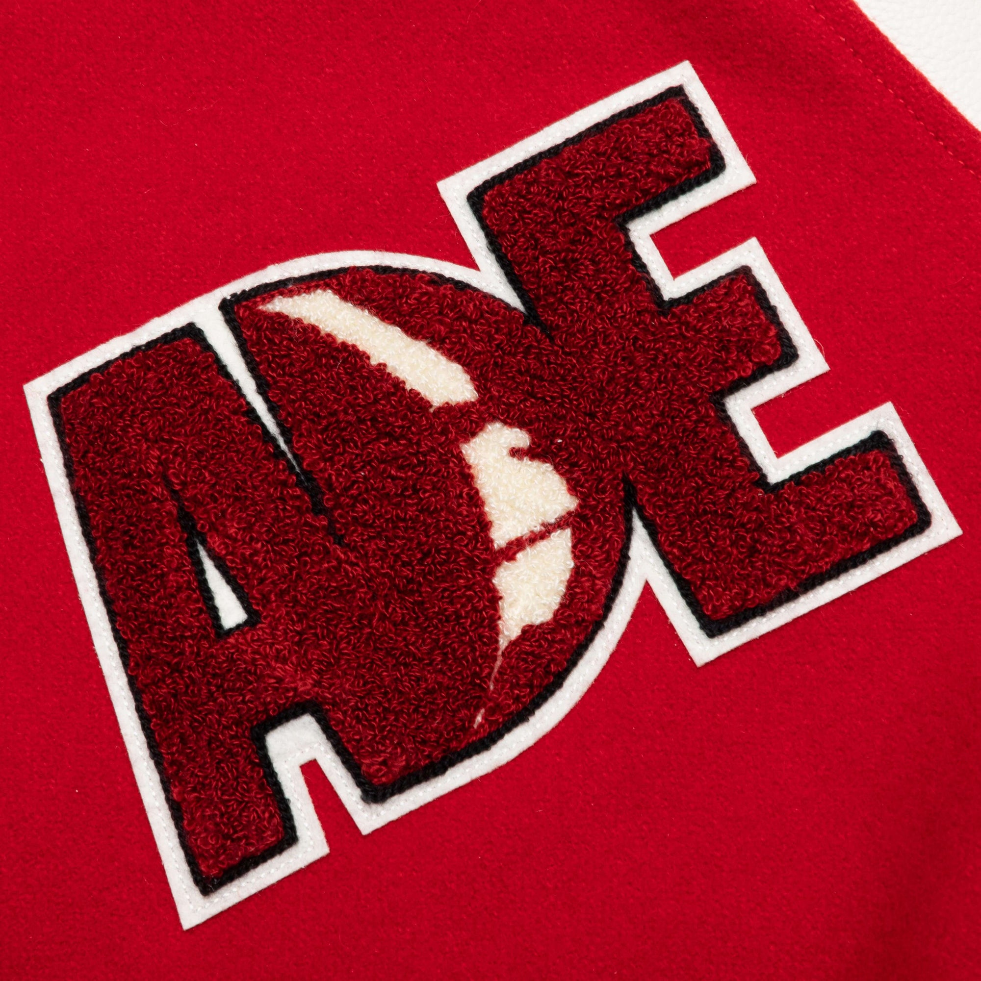 Multi Motif Varsity Jacket Red A bathing ape оригінал – Купити в Україні – детальний вид