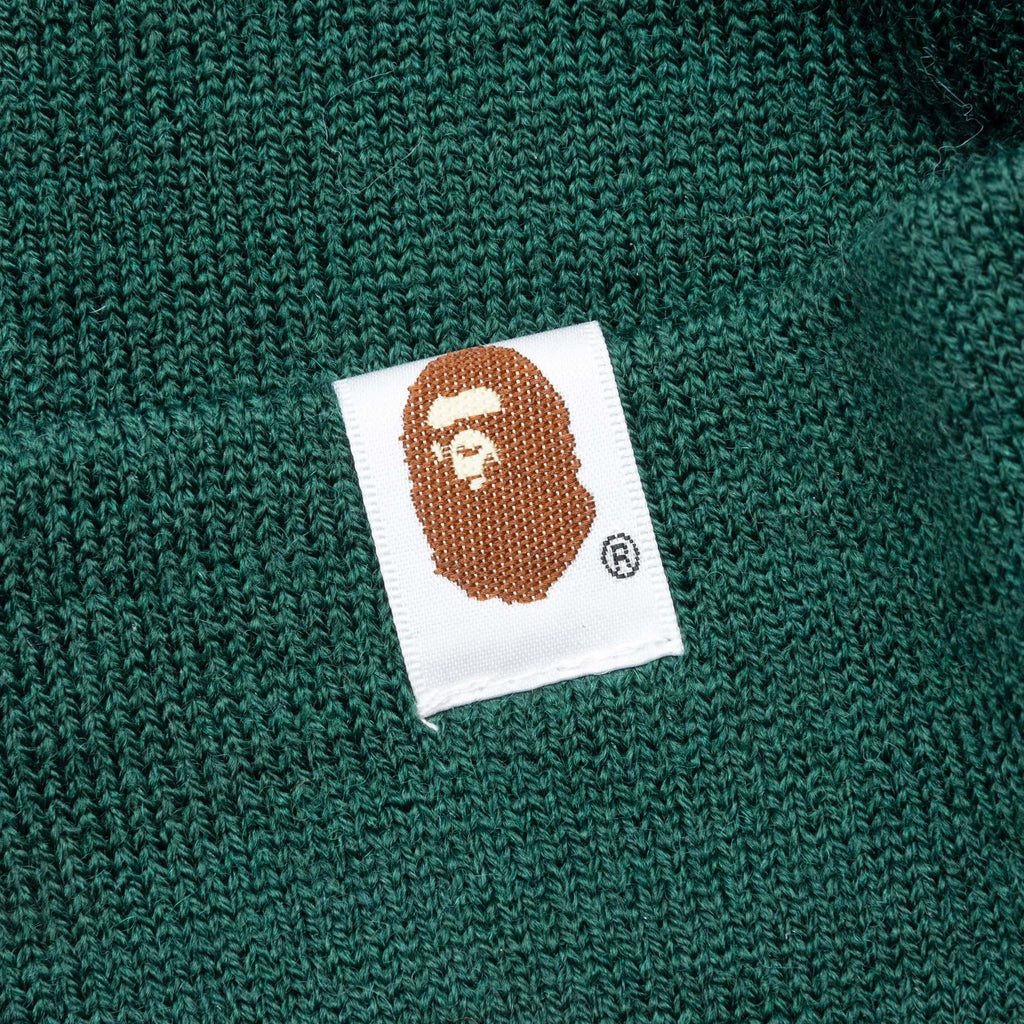 Patch Knit Cap Green A bathing ape – Гарантія оригінальності – вид ззаду