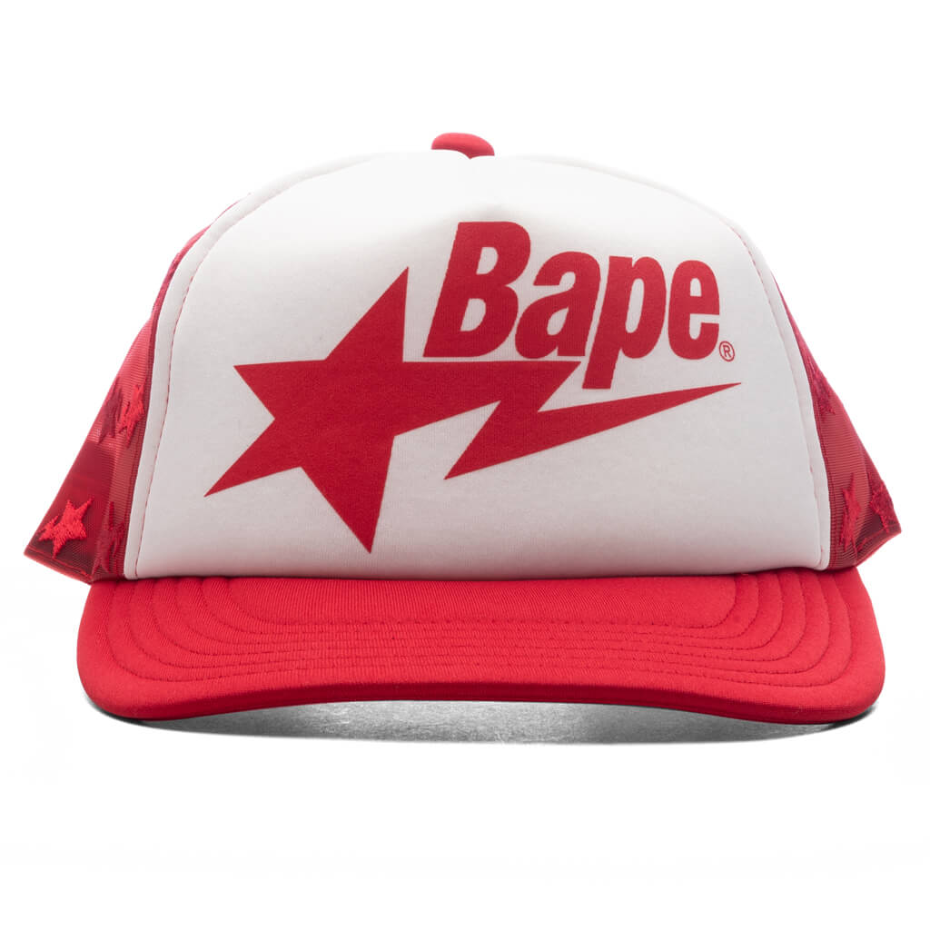 Оригінальна Sta Mesh Cap Red A bathing ape – боковий вид