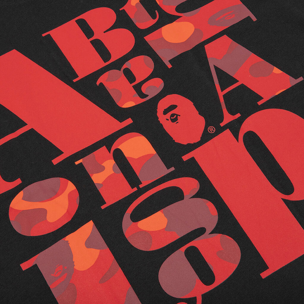 Text Graphic Tee Black A bathing ape – Гарантія оригінальності – детальний вид
