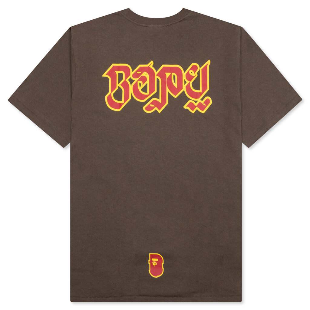 Оригінальна Tiger Tee Brown A bathing ape – вид ззаду
