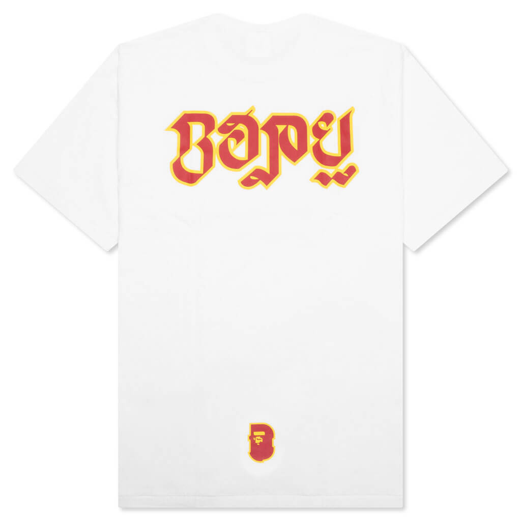 Tiger Tee White A bathing ape – Гарантія оригінальності – вид ззаду