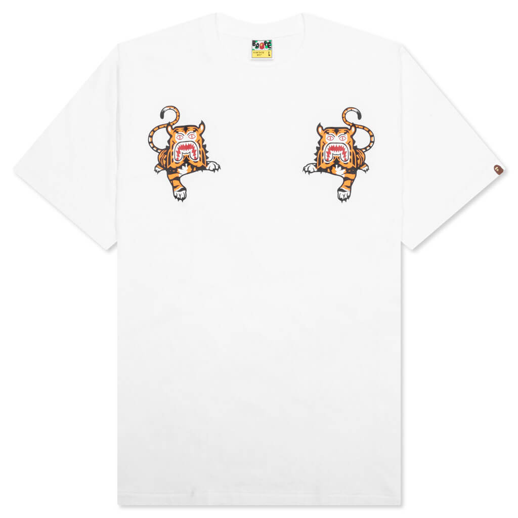 Tiger Tee White A bathing ape – Гарантія оригінальності – боковий вид