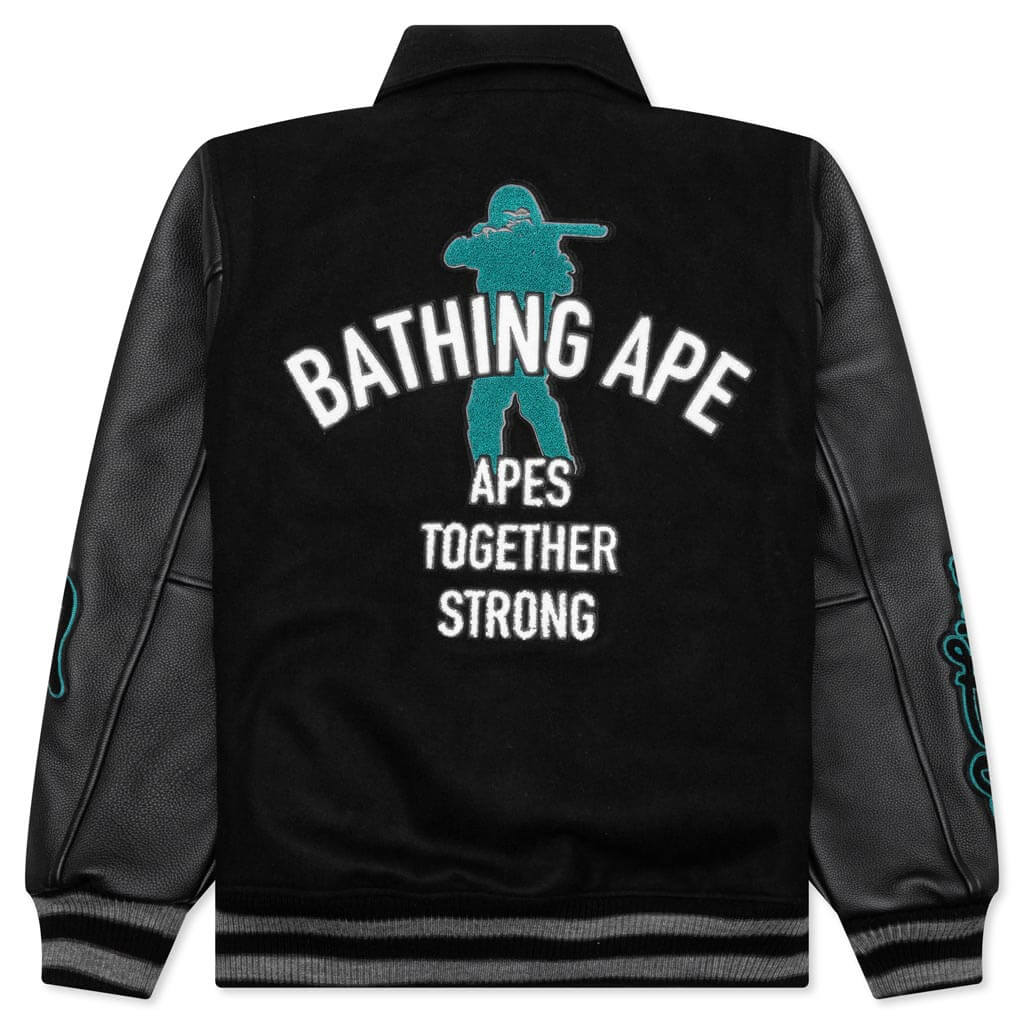 Varsity Jacket Black A bathing ape оригінал – Купити в Україні – вид ззаду