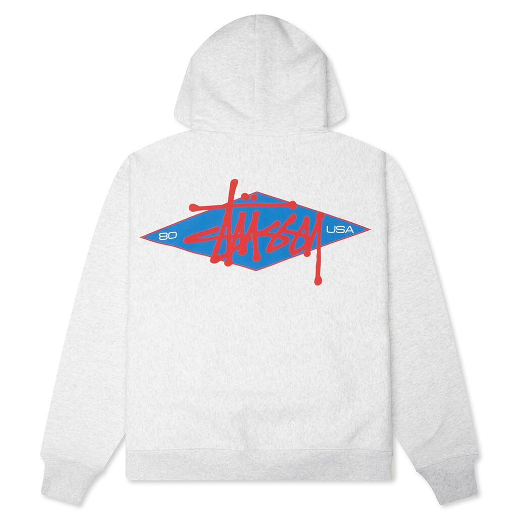 Basic Diamond Zip Hoodie Stussy – Гарантія оригінальності – вид ззаду