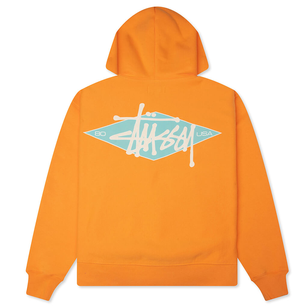 Basic Diamond Zip Hoodie Stussy – Гарантія оригінальності – вид ззаду