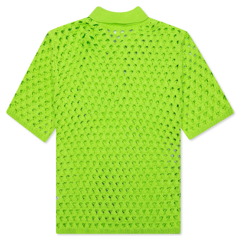 Big Mesh Polo Sweater Stussy – Гарантія оригінальності – вид ззаду