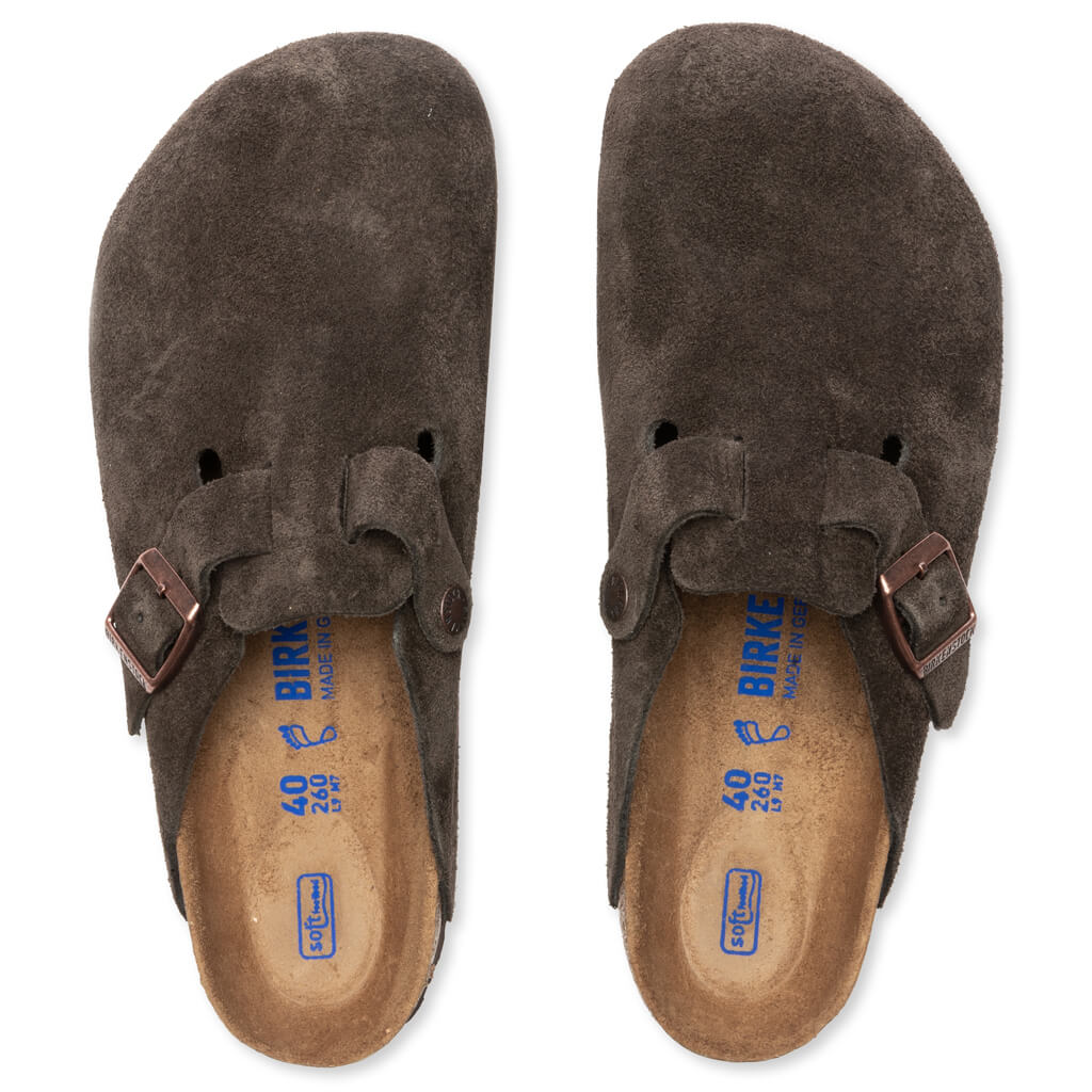 Wide Boston Soft Footbed Suede Birkenstock оригінал – Купити в Україні – вид ззаду