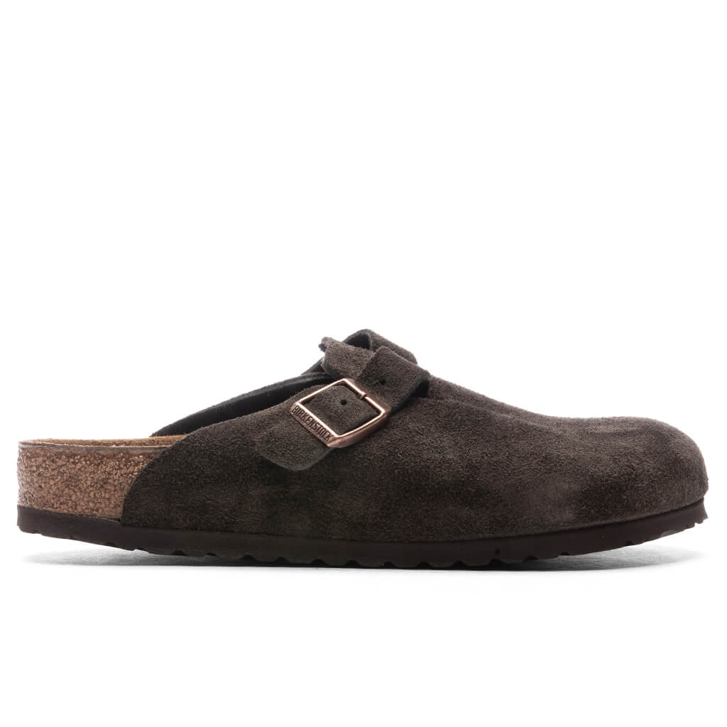 Wide Boston Soft Footbed Suede Birkenstock оригінал – Купити в Україні – боковий вид