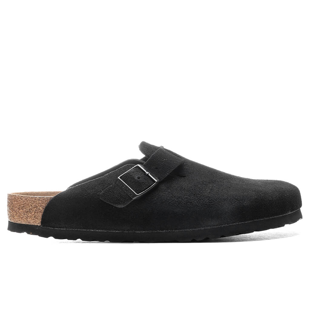 Wide Boston Soft Footbed Suede Birkenstock оригінал – Купити в Україні – боковий вид - BIRKENSTOCK