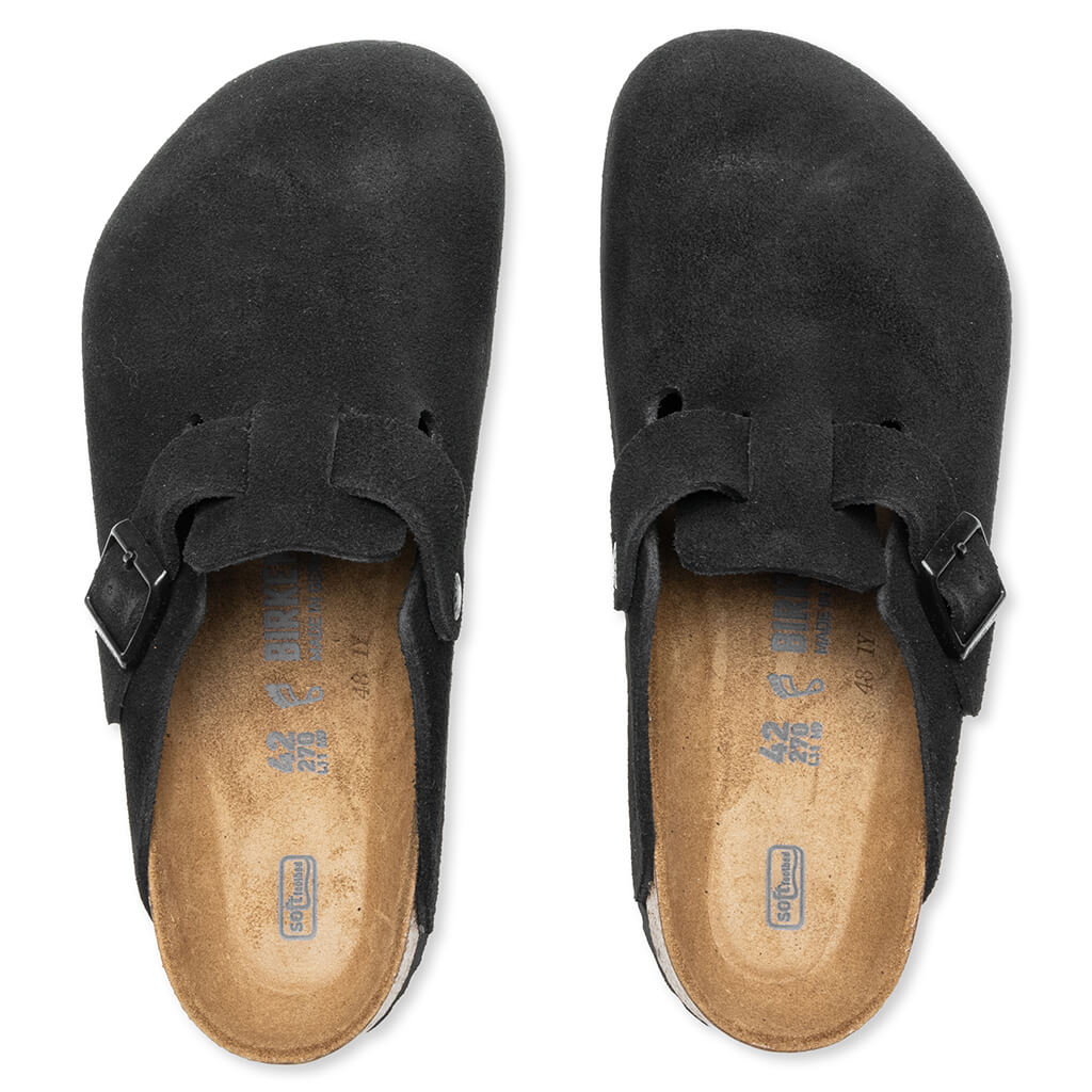 Wide Boston Soft Footbed Suede Birkenstock оригінал – Купити в Україні – вид ззаду