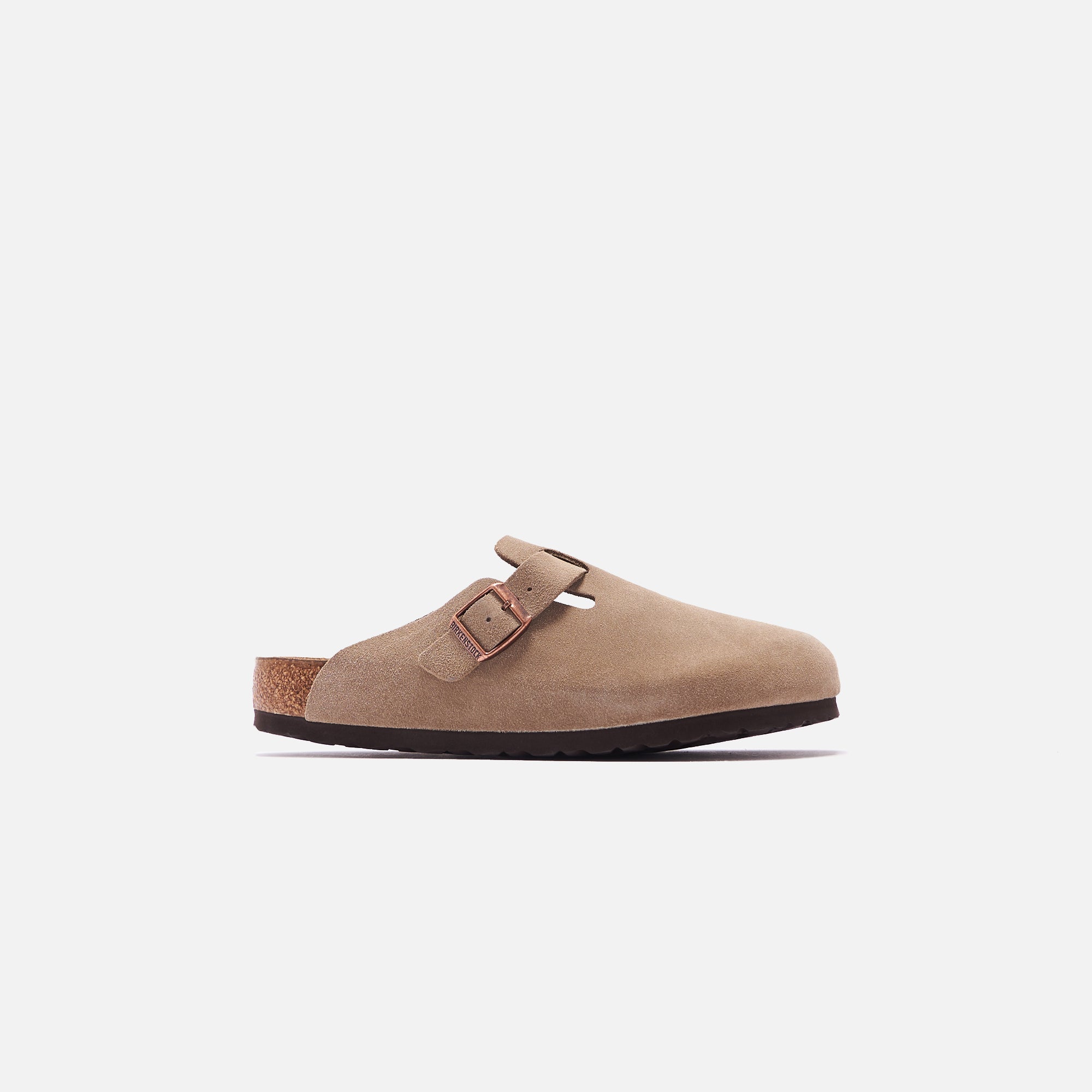 Оригінальна Boston Suede Taupe Birkenstock – боковий вид - BIRKENSTOCK
