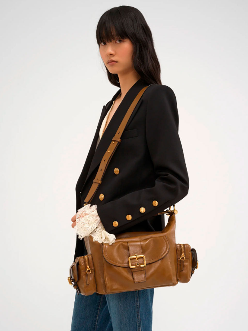 Leather Camera Bag Chloe оригінал – Купити в Україні – вид ззаду