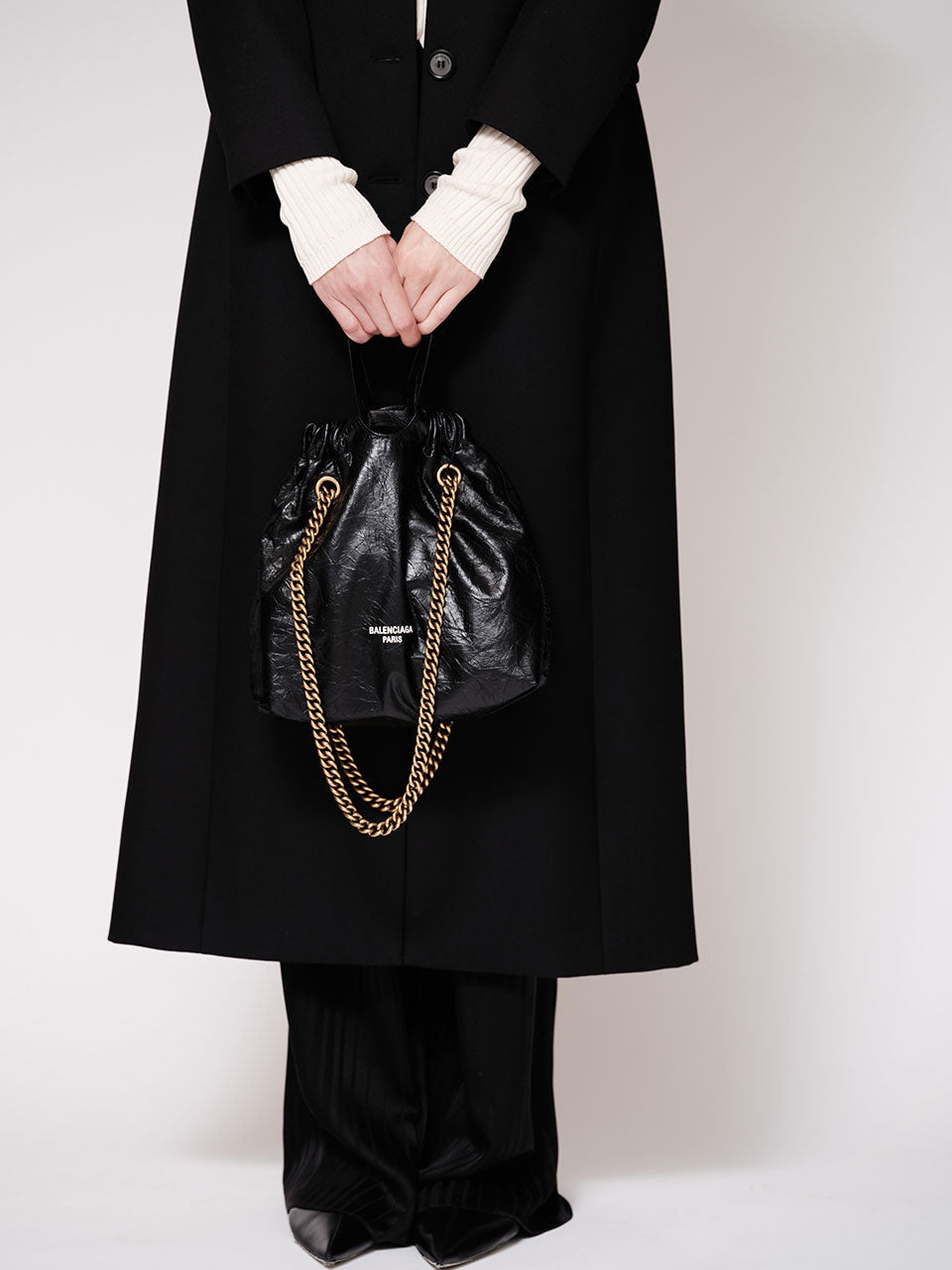 Crush Tote Bag Balenciaga – Гарантія оригінальності – боковий вид