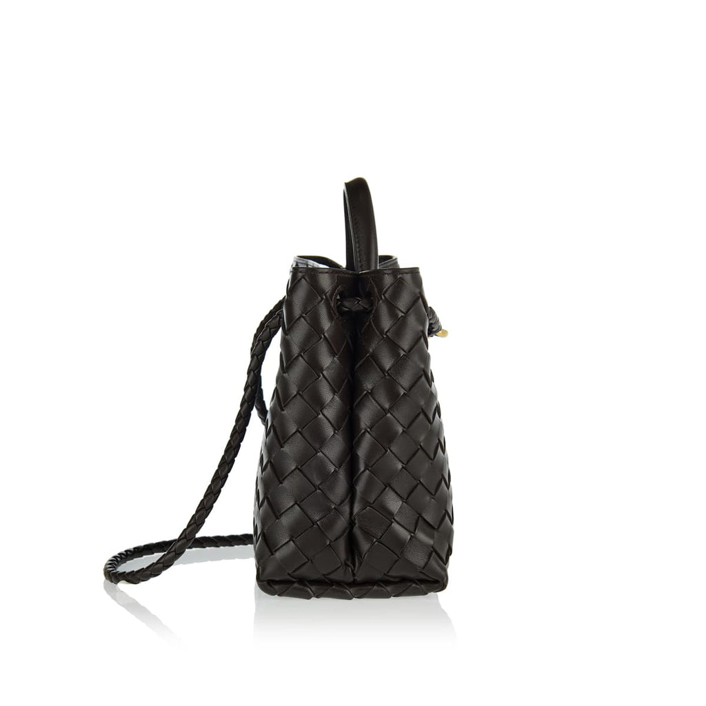 Andiamo Small Leather Tote Bag Bottega veneta оригінал – Купити в Україні – вид ззаду