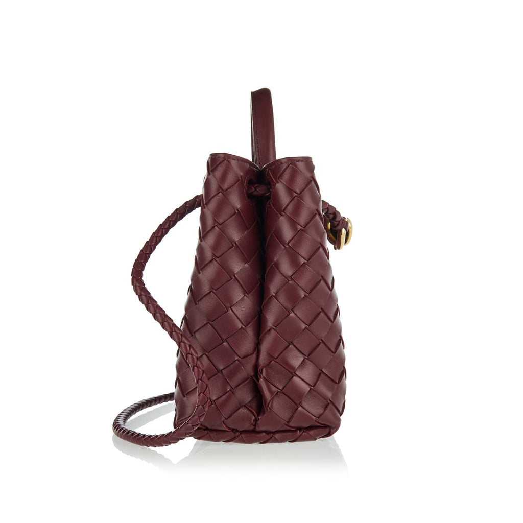 Andiamo Small Leather Tote Bag Bottega veneta оригінал – Купити в Україні – вид ззаду