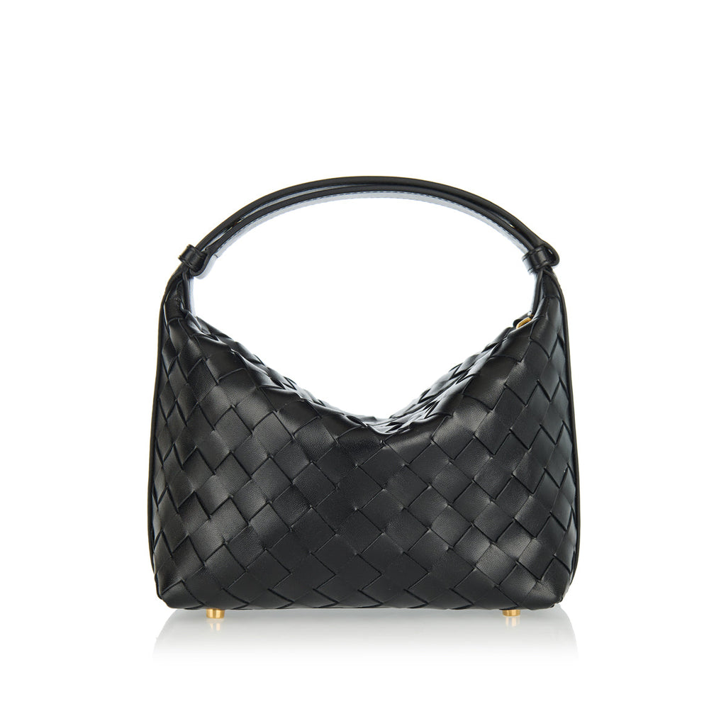 Mini Wallace Leather Shoulder Bag Bottega veneta – Гарантія оригінальності – боковий вид